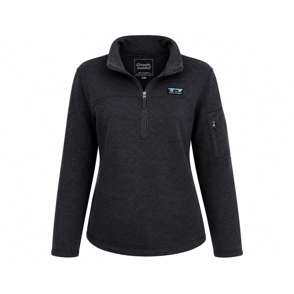 Simply Southern Quarter-Zip Pullover – Women's XL – Black
